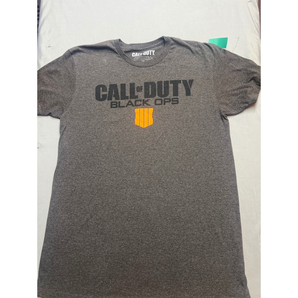 Call of Duty Black Ops 4 Mens Graphic T-Shirt Gray Large Gamer Tee Activision